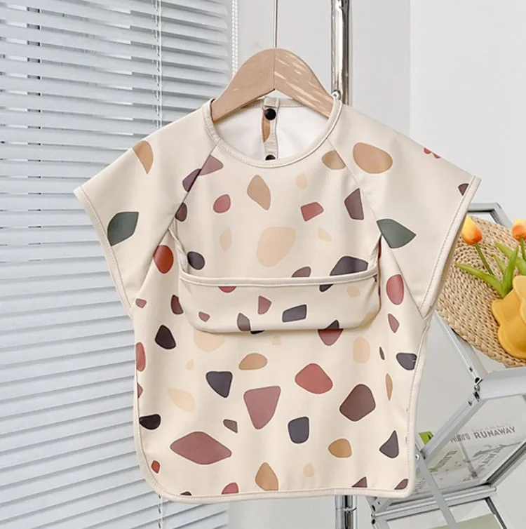 Cute Baby Bibs Toddler Waterproof Long Sleeve Apron Cartoon Animals Children Feeding Smock