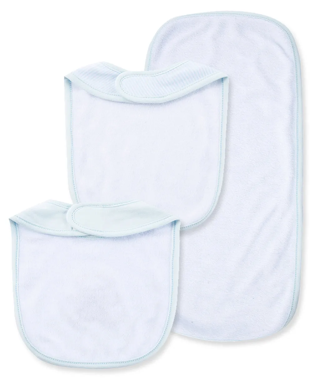 Cute Bear Bib & Burp Set
