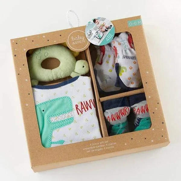 Dino Baby 4-Piece Gift Set
