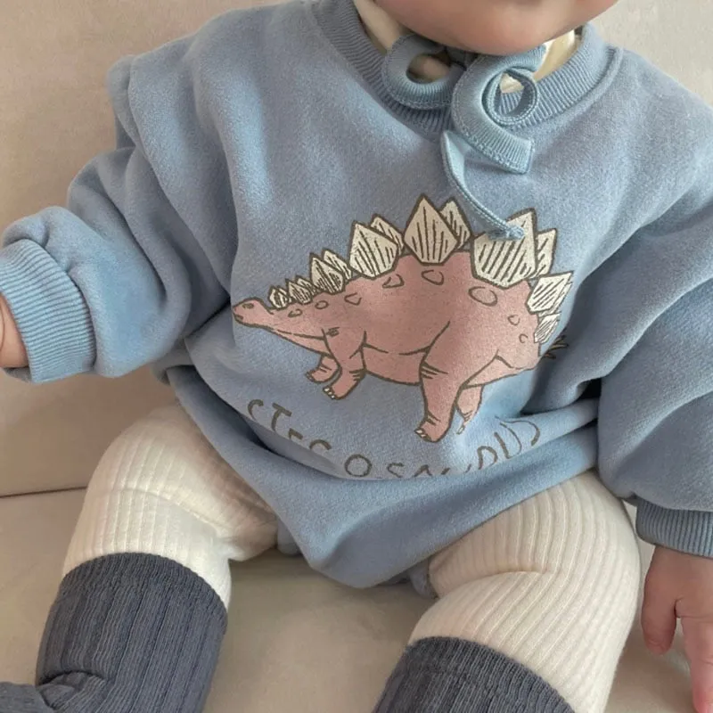 Dinosaur Print Baby Fleece Bodysuits | One-piece