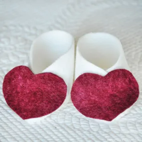DIY Baby Booties Hearts
