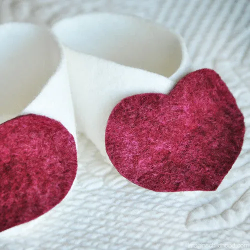 DIY Baby Booties Hearts