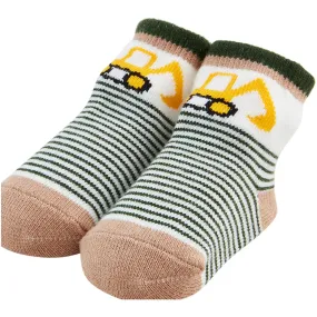 Excavator Baby Socks