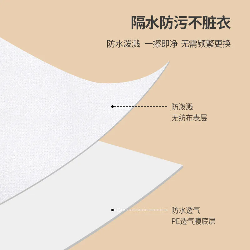 FaSoLa Disposable Non-Woven Baby Bibs - White, 10 Pieces