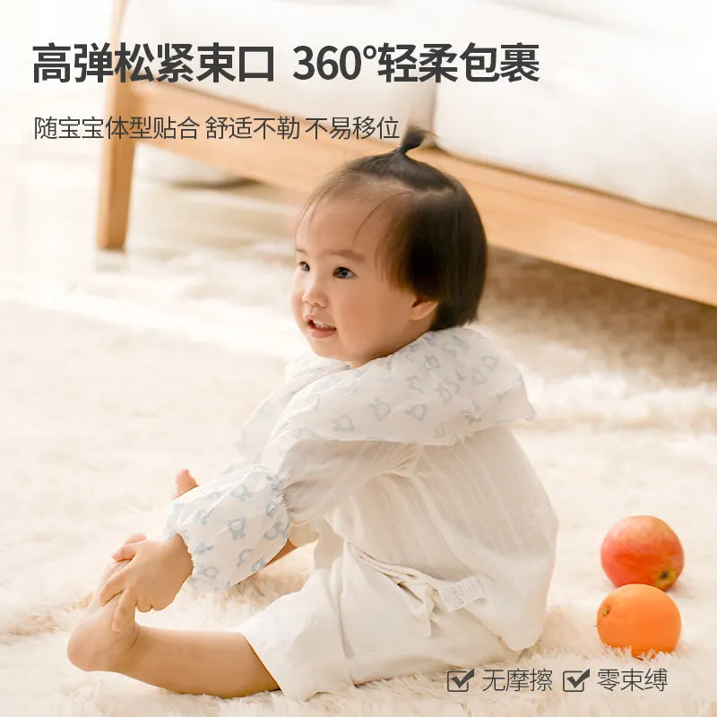 FaSoLa Disposable Non-Woven Baby Bibs - White, 10 Pieces