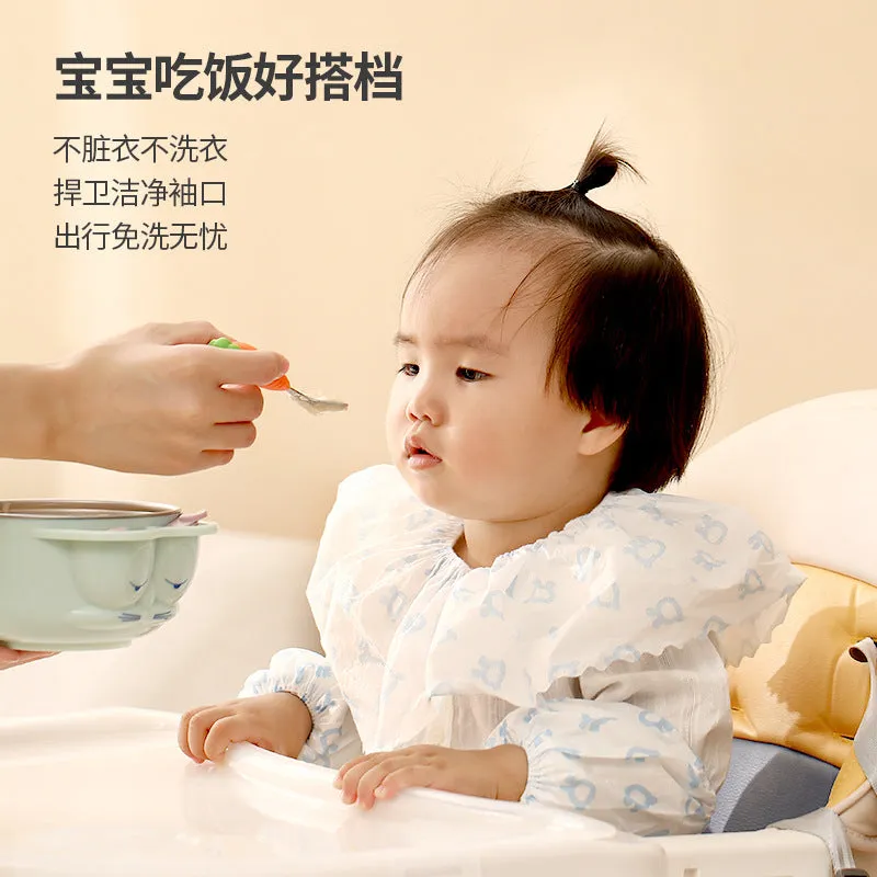 FaSoLa Disposable Non-Woven Baby Bibs - White, 10 Pieces
