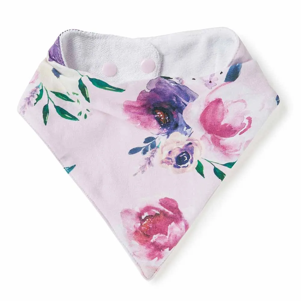 Floral Kiss Organic Dribble Bib