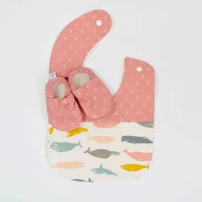 G I F T S E T S | Bib & Booties | Blush Anchor