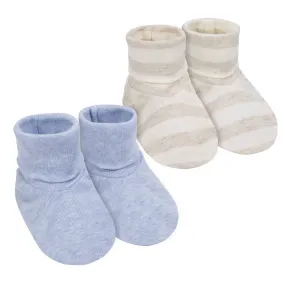 Gerber® 2-Pack Boys Organic Cotton Booties