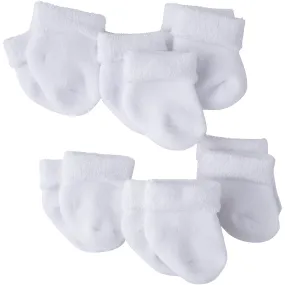 Gerber Newborn Baby Unisex Terry Bootie Sock, 6-Pack