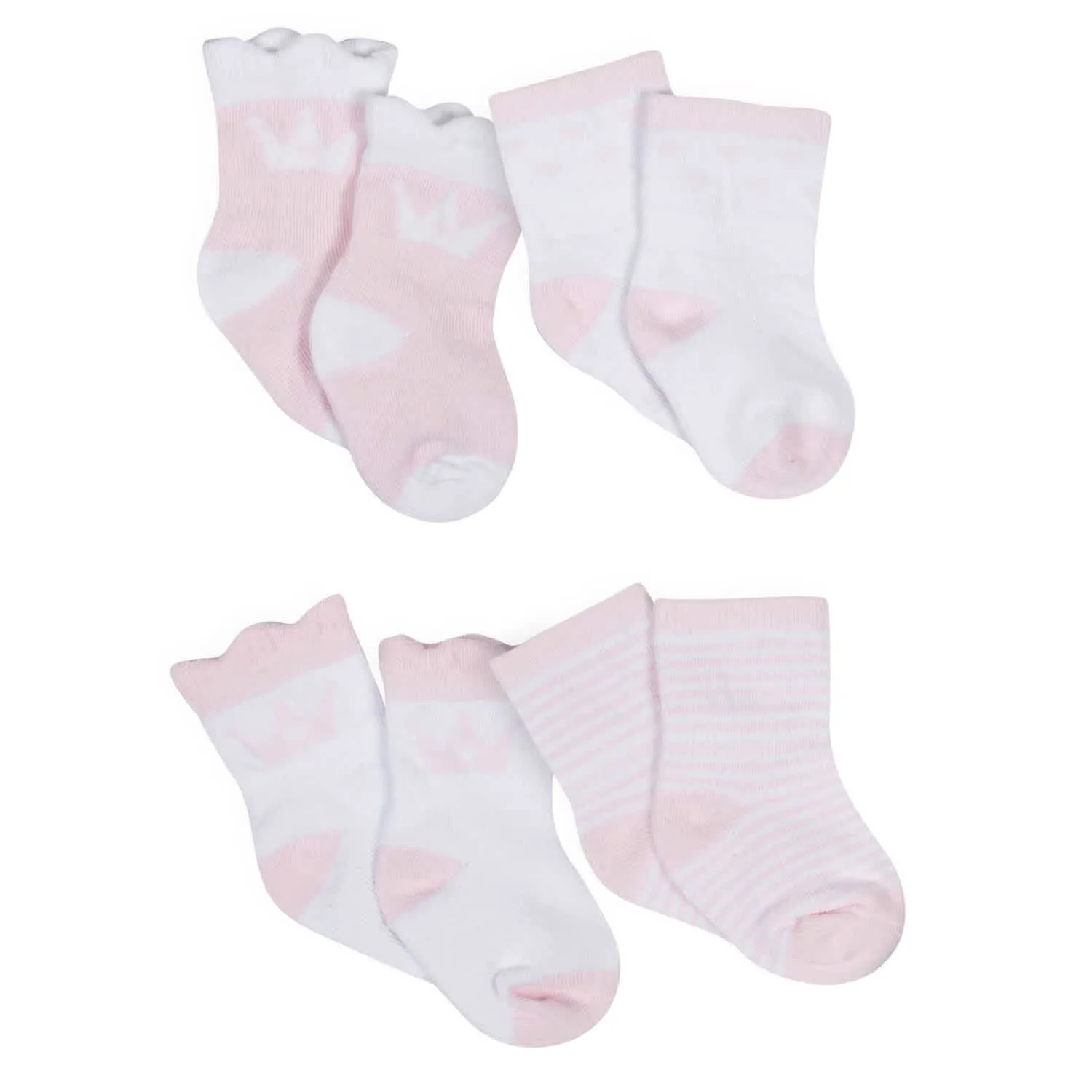 Gerber® Organic 4-Pack Baby Girls Princess Wiggle Proof Socks