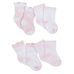 Gerber® Organic 4-Pack Baby Girls Princess Wiggle Proof Socks