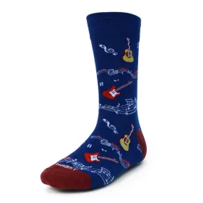 Guitar and Music Notes Novelty Socks (Mens)