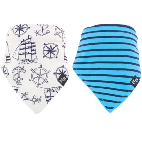Hudson Baby Cotton Bandana Bibs, Nautical