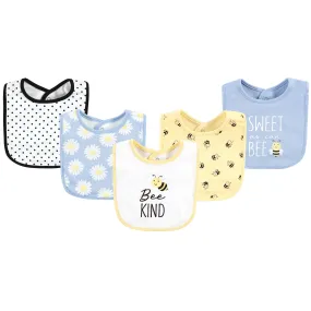 Hudson Baby Cotton Bibs, Bee Kind