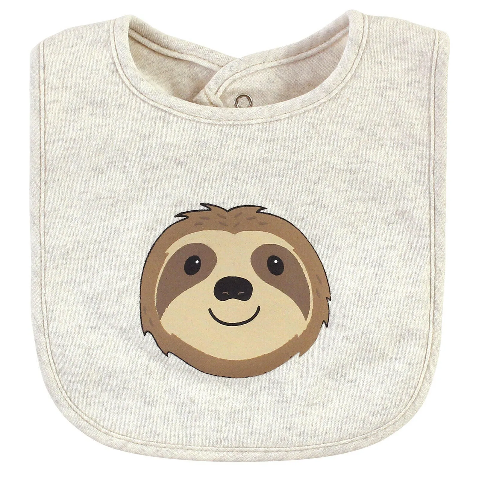 Hudson Baby Infant Boy Cotton Bib and Sock Set, Sloth, One Size