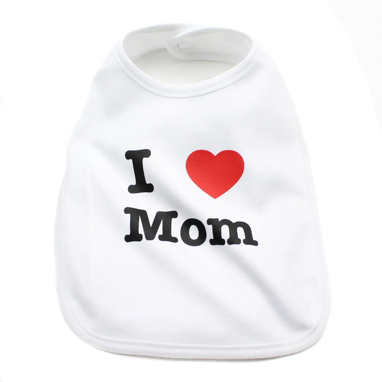 I Heart Love Mom Newborn Baby Soft Cotton Bib