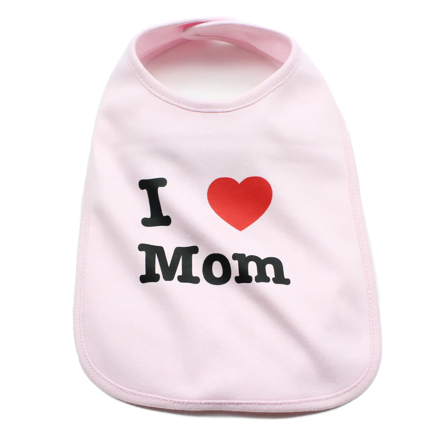 I Heart Love Mom Newborn Baby Soft Cotton Bib