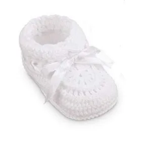 Jefferies Socks Hand Crochet Newborn Booties