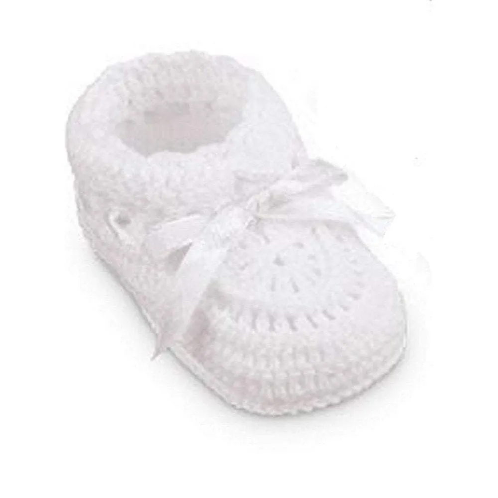 Jefferies Socks Hand Crochet Newborn Booties