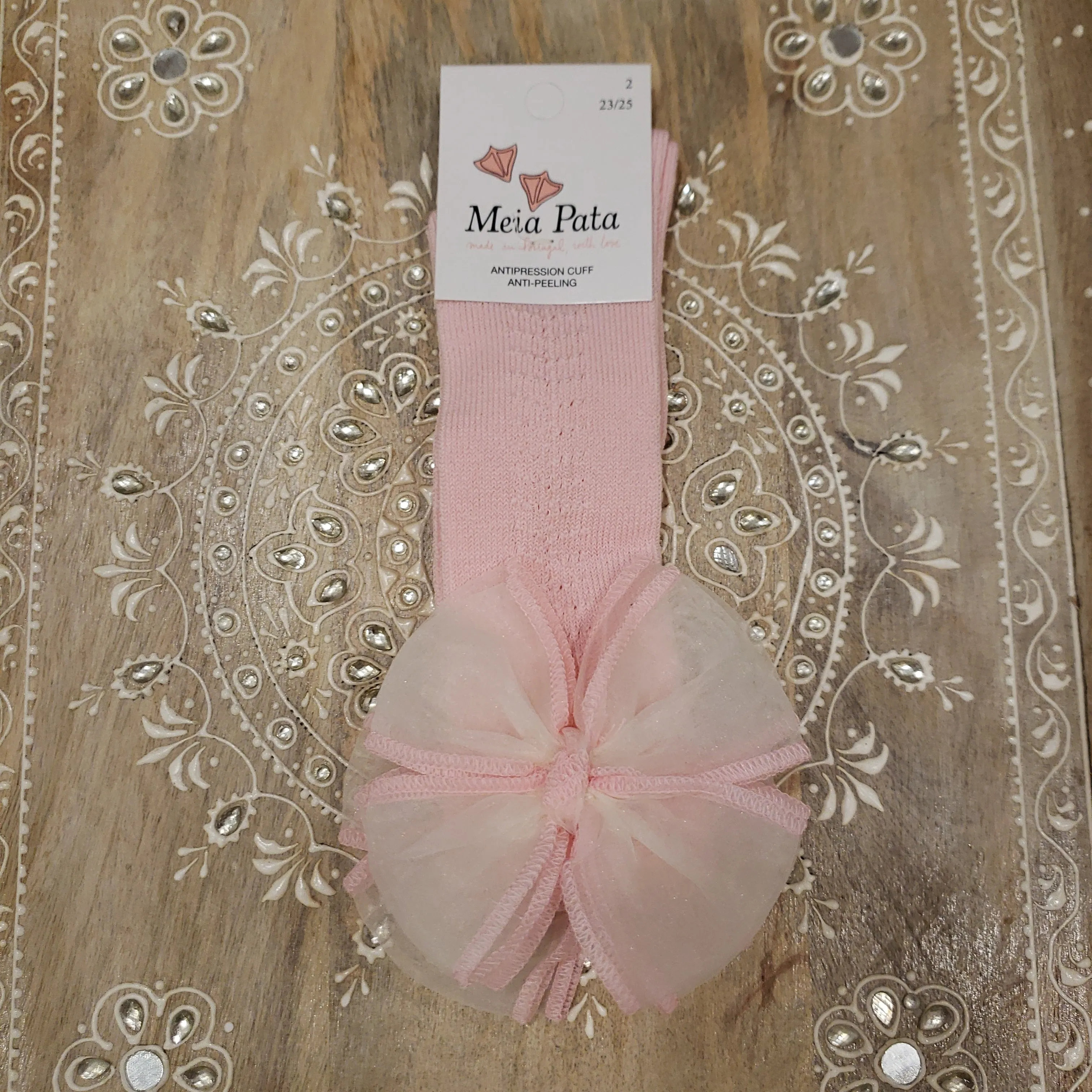 Knee High with Organza Bow
