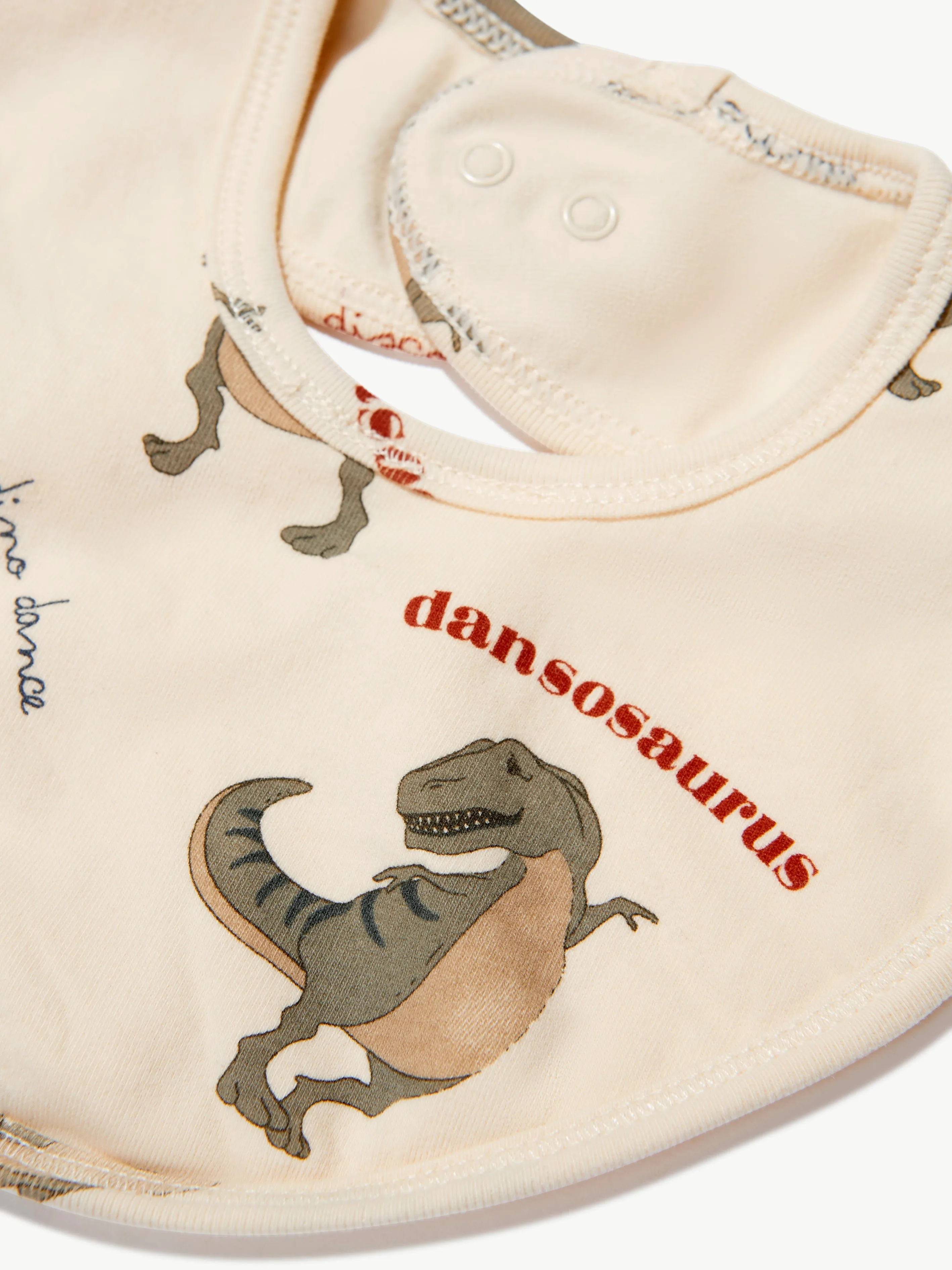 Konges Slojd Baby Organic Cotton 2 Pack Dinosaur Bibs