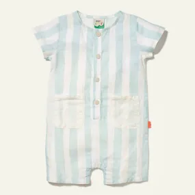 Linen Cabana Stripe Pocket Baby Romper