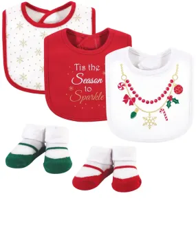 Little Treasure - Christmas Necklace Bib Set