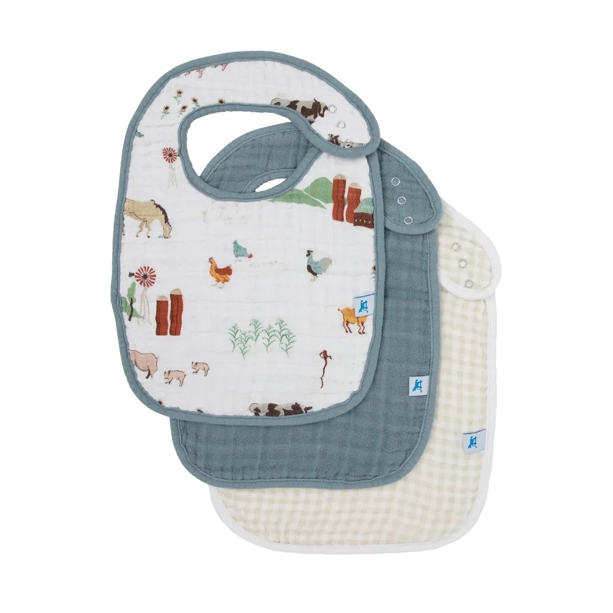 Little Unicorn Cotton Muslin Bibs 3-Pack