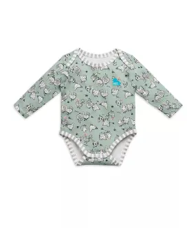 Love To Dream  Long Sleeve Cotton Bodysuit - Chicken Run Olive