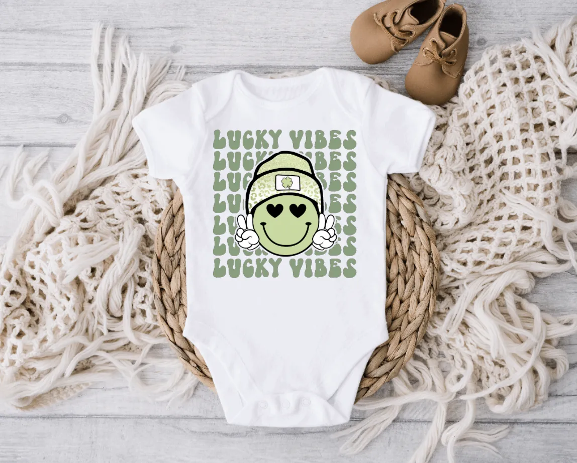 Lucky Vibes St Patrick's Day Bodysuit 18- -24 months