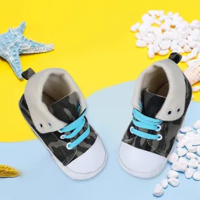 Military High Top Foldable Casual Sneaker Booties - Multicolour