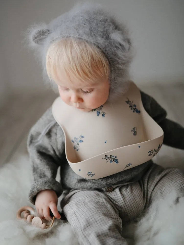 Mushie Bib- Lilac Flowers