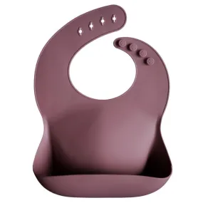 Mushie Silicone Baby Bib- Dusty Rose