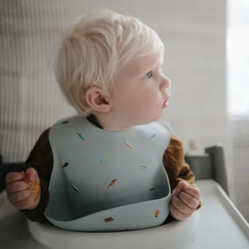 Mushie Silicone Bib - Retro Cars