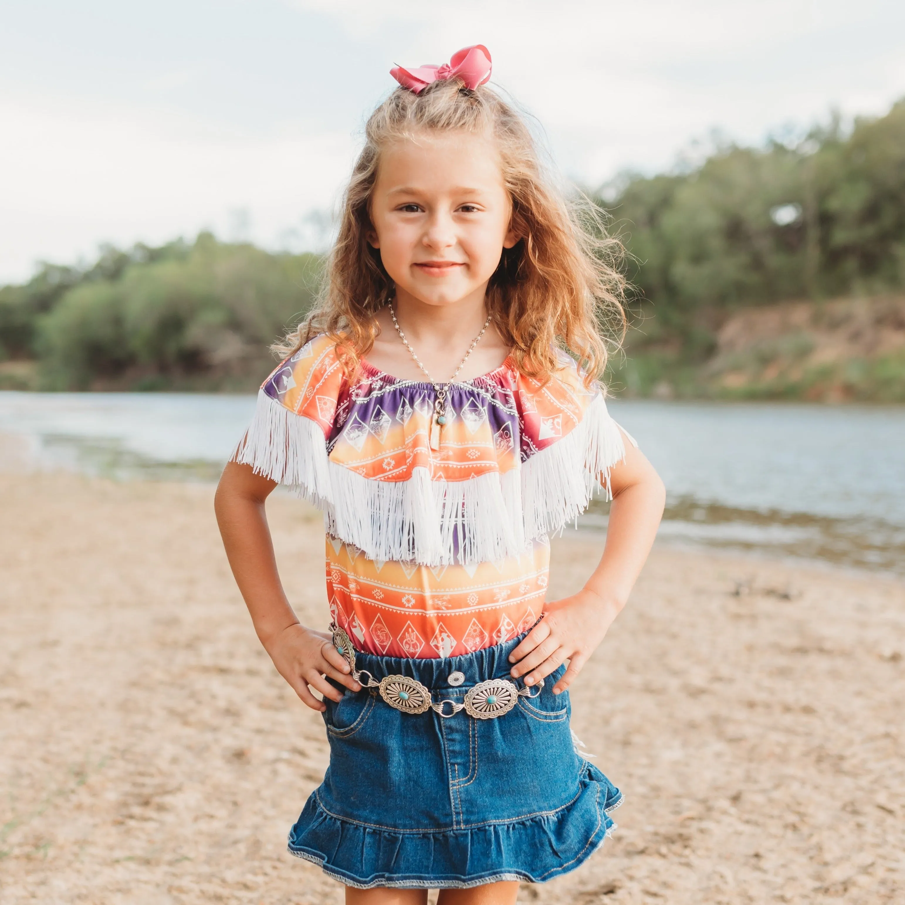 Neon Aztec w/t Fringe Shirt Toddler (2T-5T)