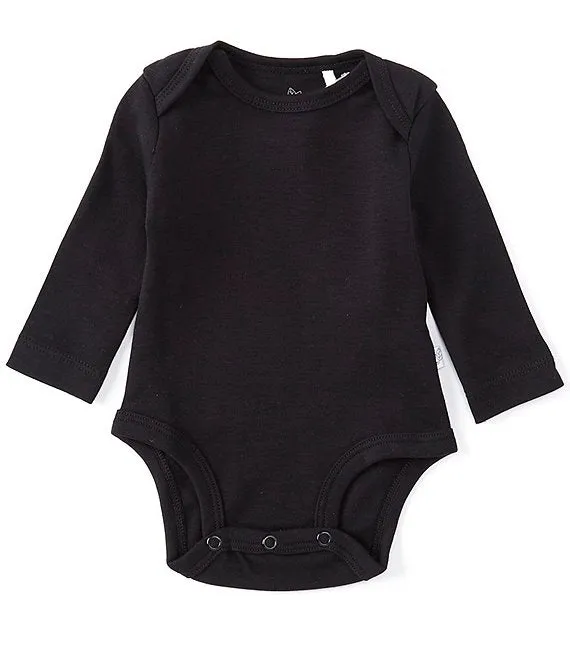 Oliver and Rain Black Pima Cotton Long Sleeve Bodysuit
