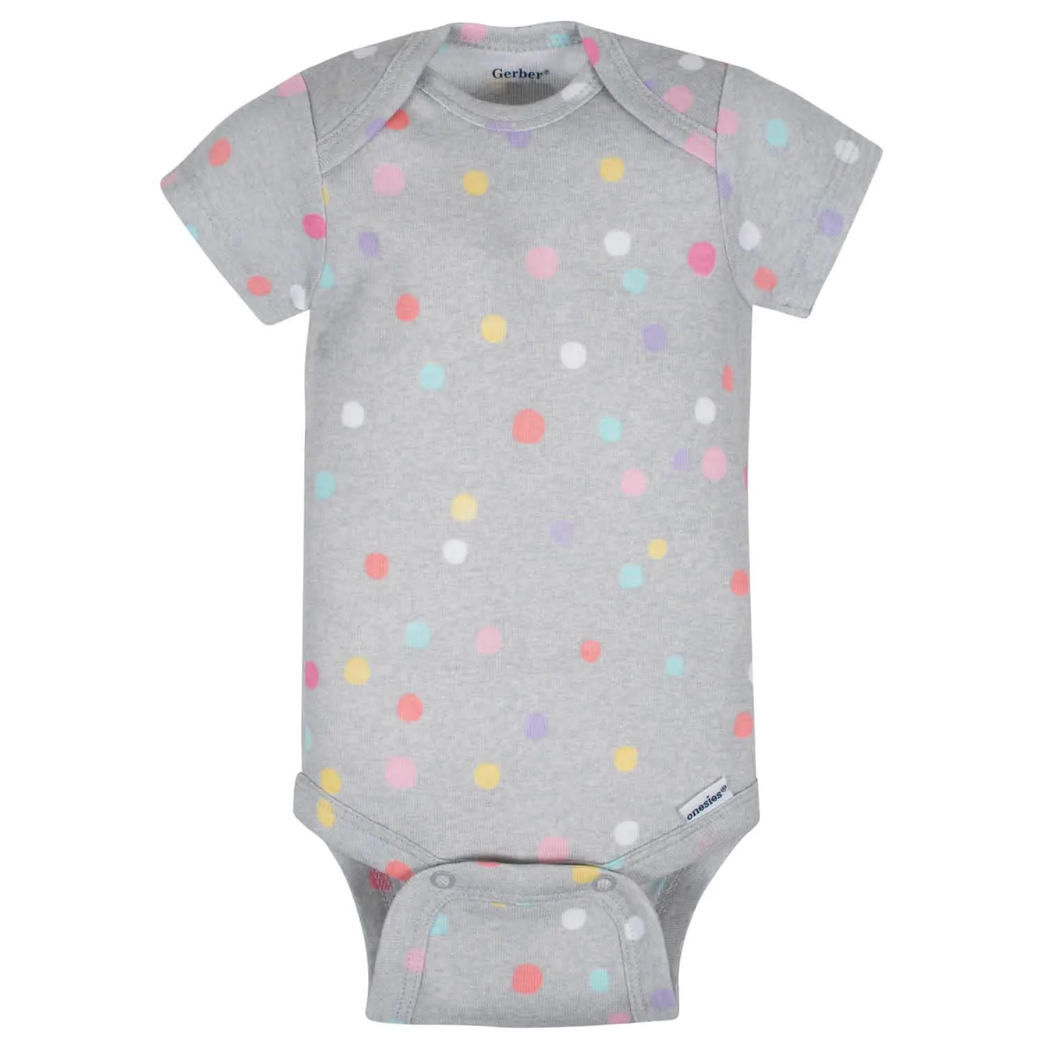 Organic 3-Pack Baby Girls Clouds Short Sleeve Onesies® Bodysuits