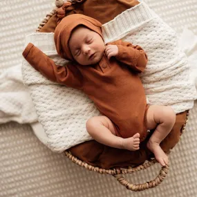 Organic Bodysuit - Biscuit