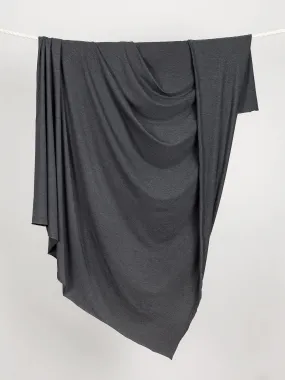 Organic Cotton   Tencel Stretch Knit Jersey - Charcoal - Swatch