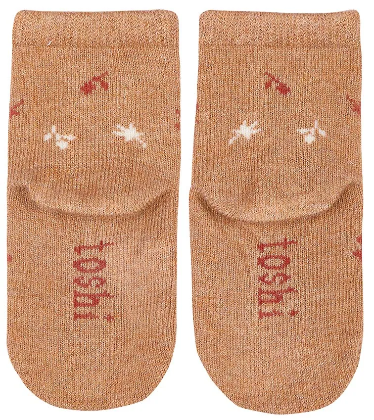 Organic Socks Ankle Jacquard- Maple Leaves