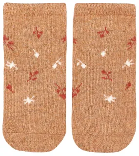 Organic Socks Ankle Jacquard- Maple Leaves