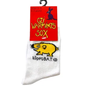 Ozi Varmints White Socks - Wombat