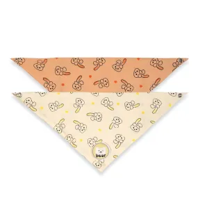 Pack Of 2 Baby Bandana Bib Printed Rabbit - Sunshine