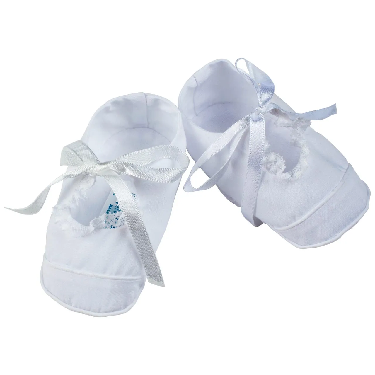 Pink or White Lace Trimmed Baby Girl Booties
