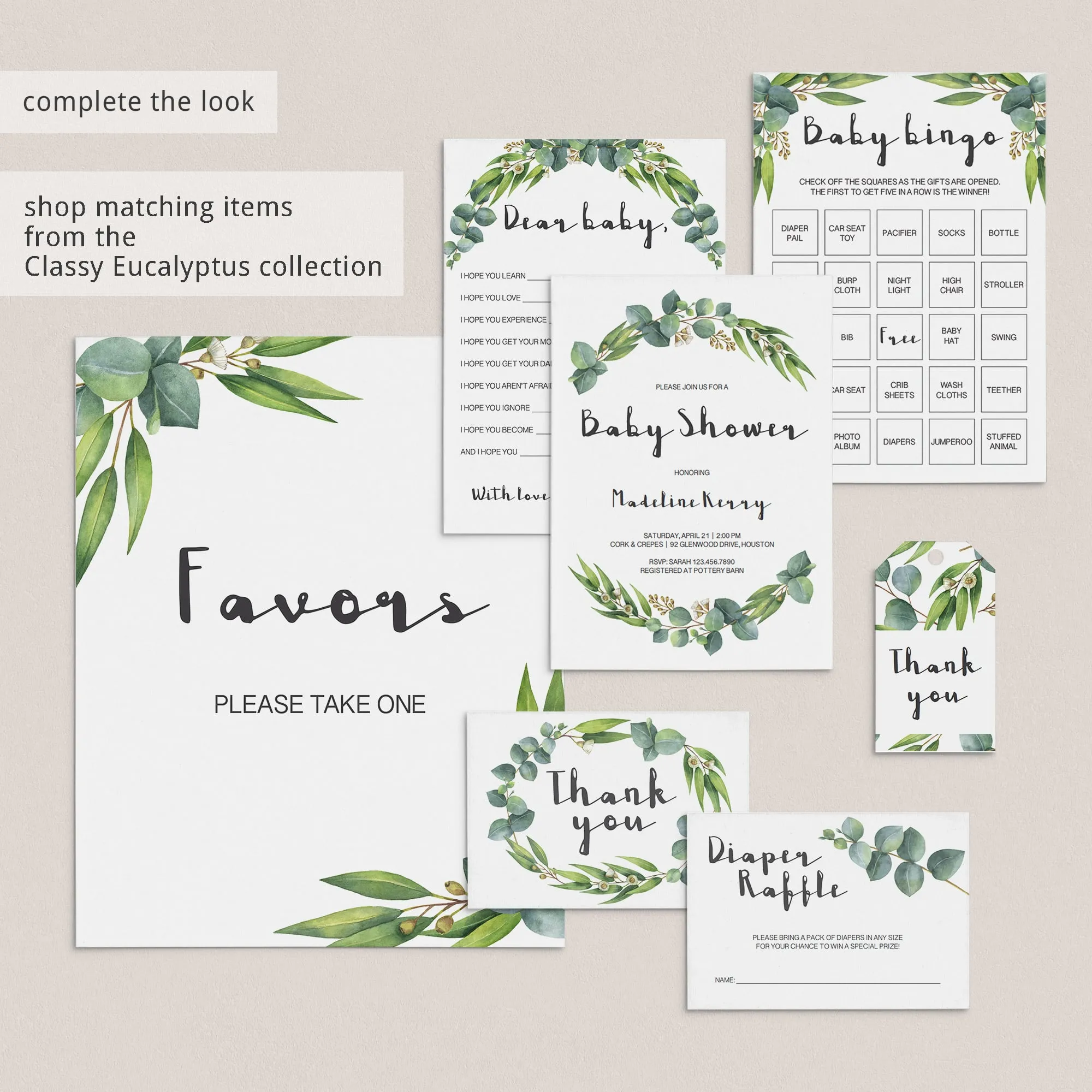 Printable Onesie Decorating Station Sign with Green Wreath