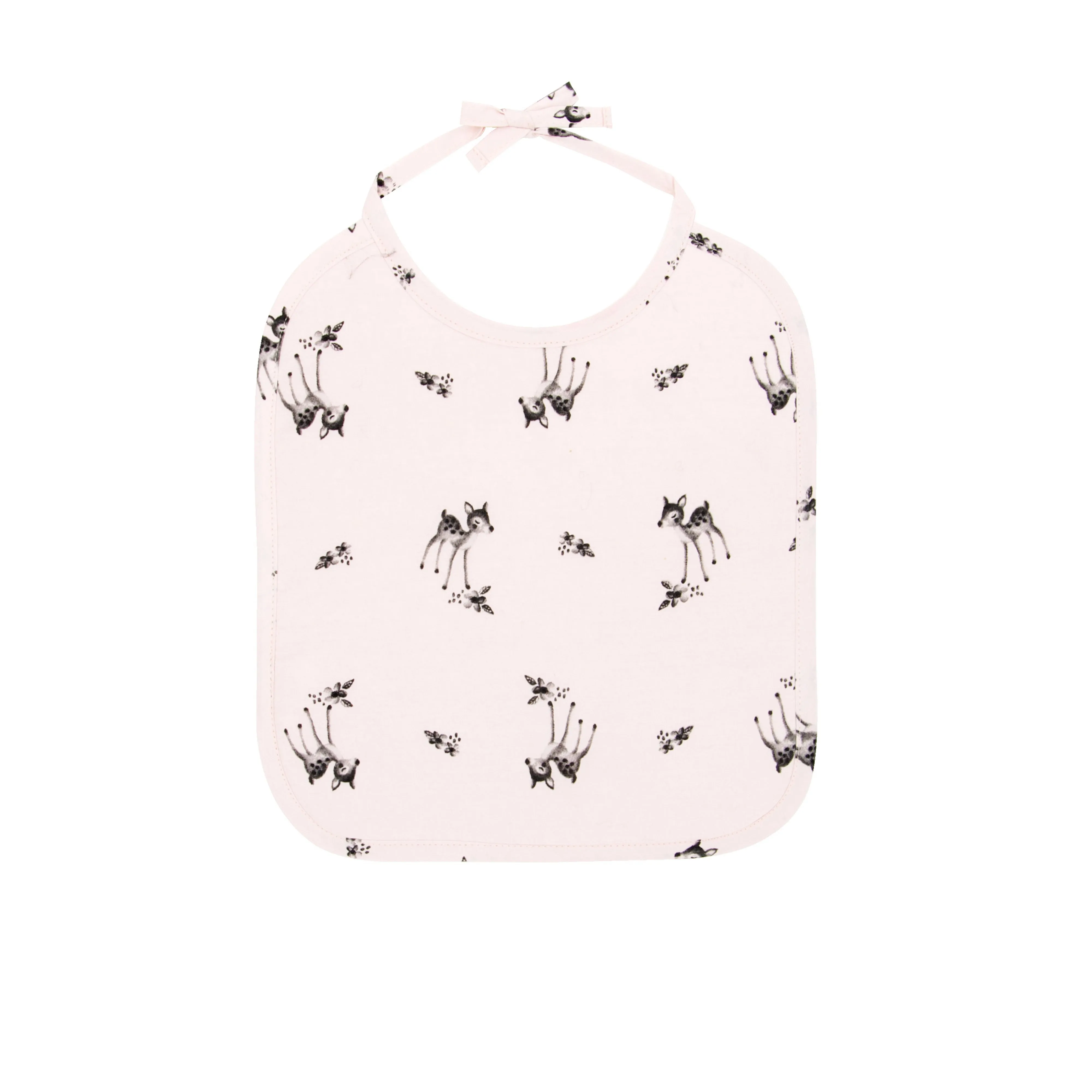 Rose in April Anna Printed Bib Oeko-Tex Fawn Light Pink