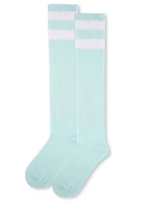 Rugby Athletic Stripe Knee High Socks in Seafoam by MeMoi