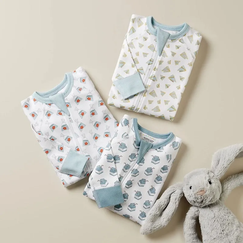 Sapling Child Organic Goldfish Zip Romper