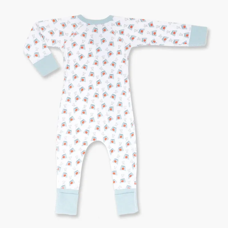 Sapling Child Organic Goldfish Zip Romper